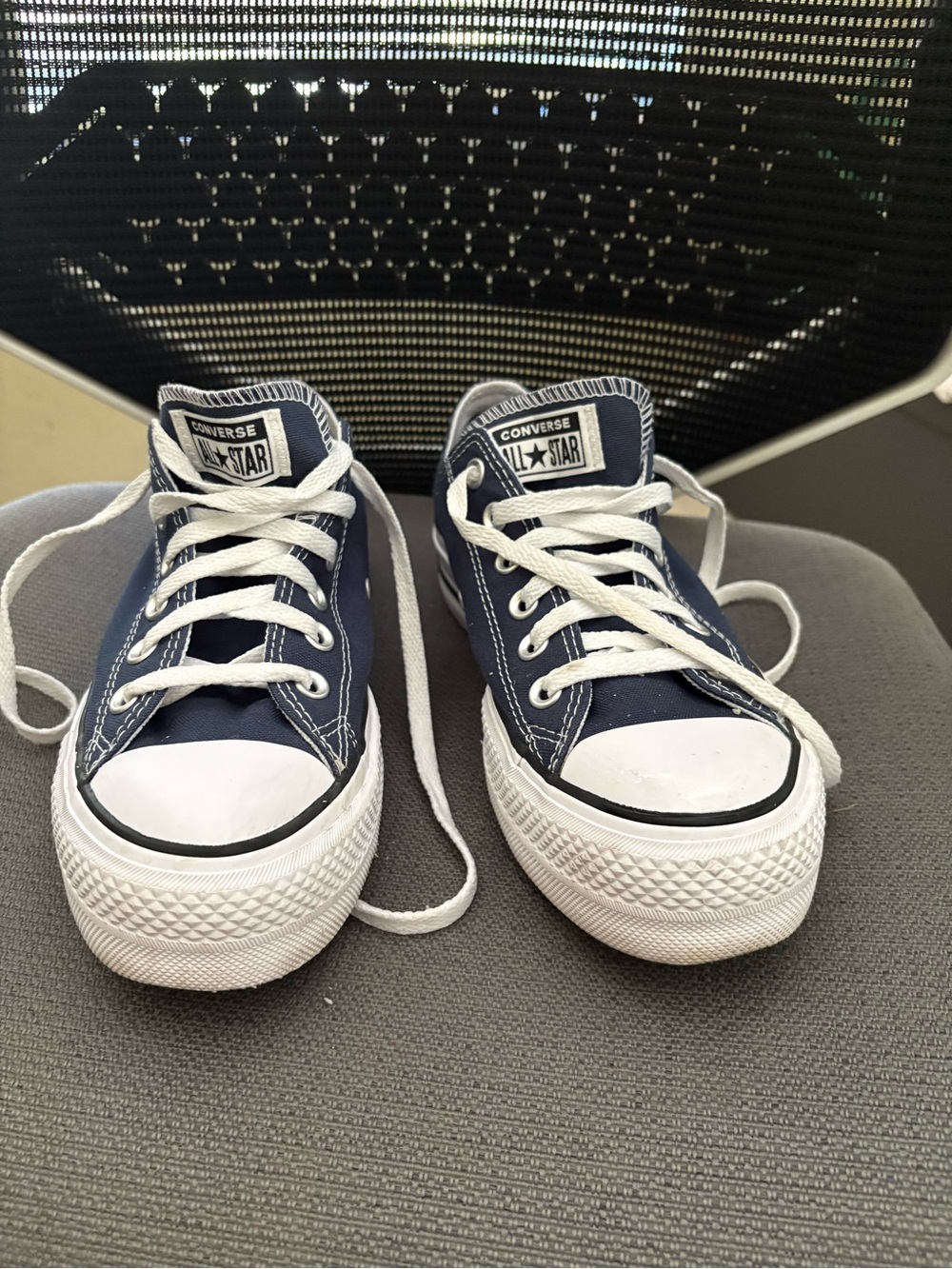 Converse Chuck Taylor All Star Low Top Sneakers Platform - Navy/White